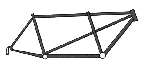 Die Standardbauform beim Tandem ist heute der Rahmen mit Direct-Lateral-Rohr